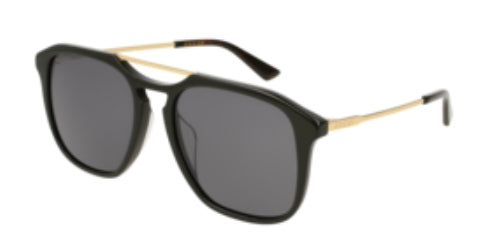 Gucci Sunglass Man Black Gold Grey