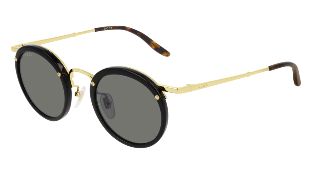 Gucci Sunglass Man Black Gold Grey