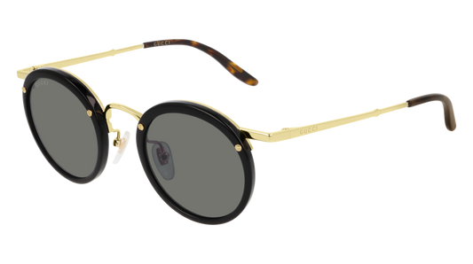 Gucci Sunglass Man Black Gold Grey