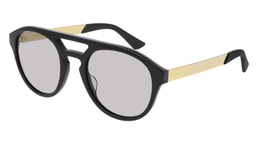 Gucci Sunglass Man Black Gold Grey