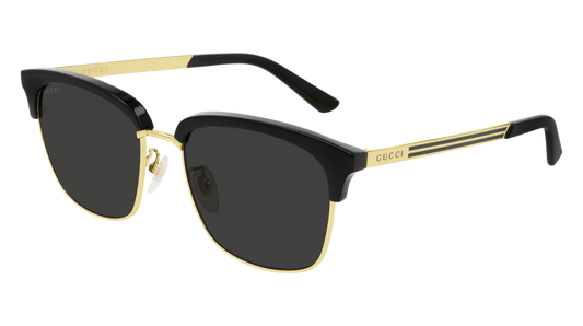 Gucci Sunglass Man Black Gold Grey