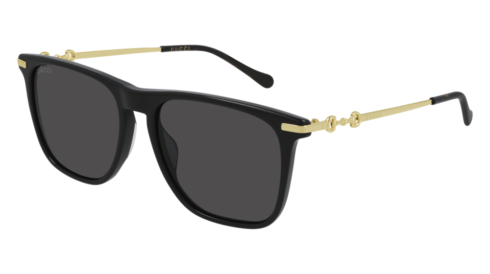 Gucci Sunglass Man Black Gold Grey