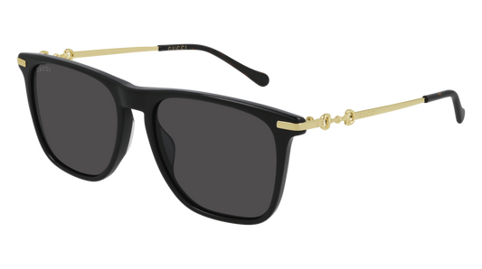 Gucci Sunglass Man Black Gold Grey