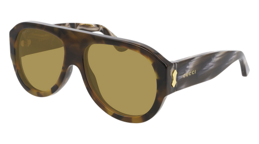 Gucci Sunglass Man Brown Brown Green