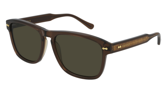 Gucci Sunglass Man Brown Brown Green