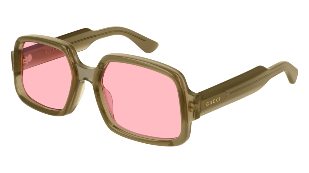 Gucci Sunglass Man Brown Brown Pink