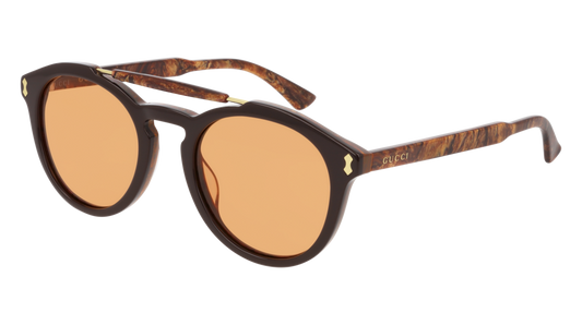 Gucci Sunglass Man Brown Yellow Orange