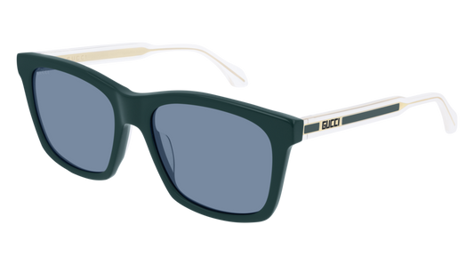 Gucci Sunglass Man Green Crystal Blue