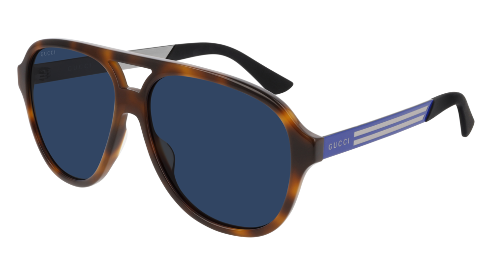 Gucci Sunglass Man Havana Blue Blue