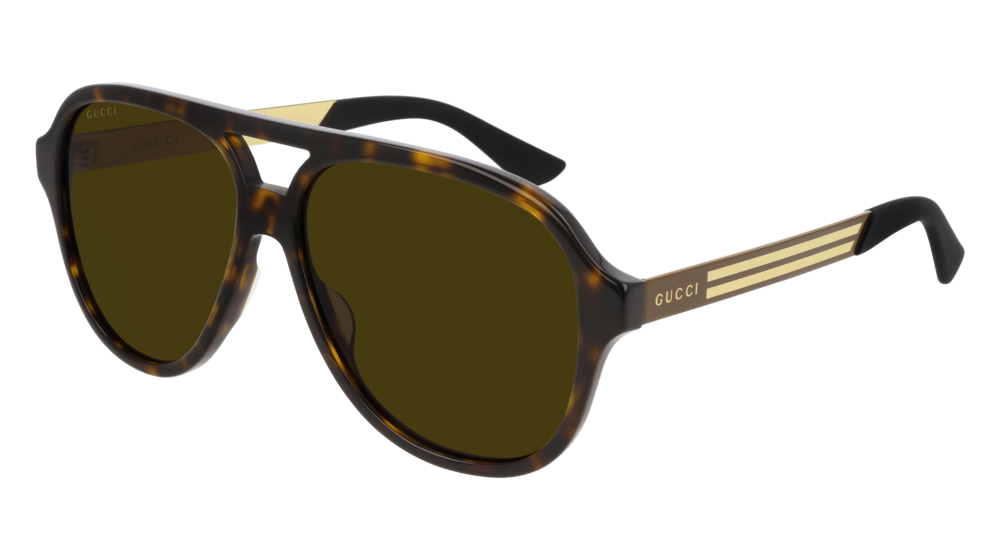 Gucci Sunglass Man Havana Brown Brown