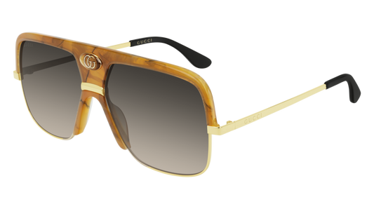 Gucci Sunglass Man Havana Gold Brown