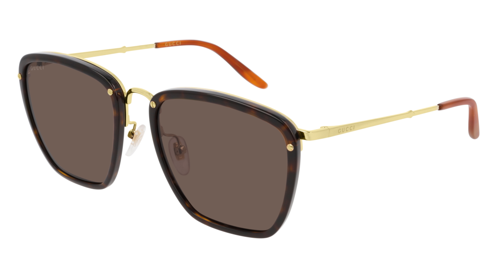 Gucci Sunglass Man Havana Gold Brown