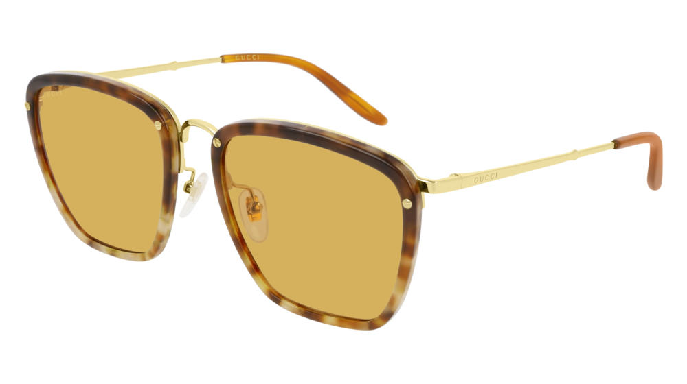 Gucci Sunglass Man Havana Gold Brown