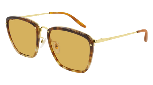 Gucci Sunglass Man Havana Gold Brown