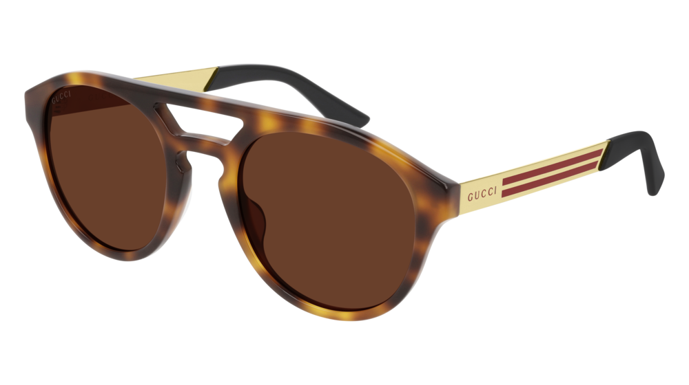 Gucci Sunglass Man Havana Gold Brown