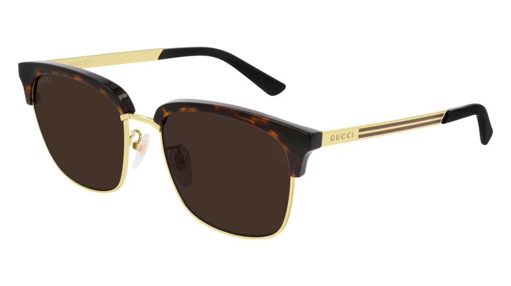 Gucci Sunglass Man Havana Gold Brown