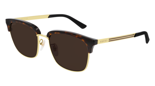 Gucci Sunglass Man Havana Gold Brown