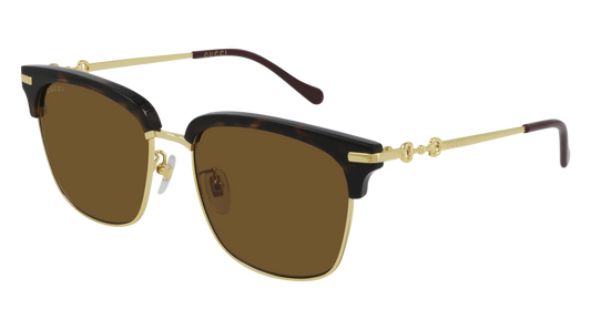 Gucci Sunglass Man Havana Gold Brown