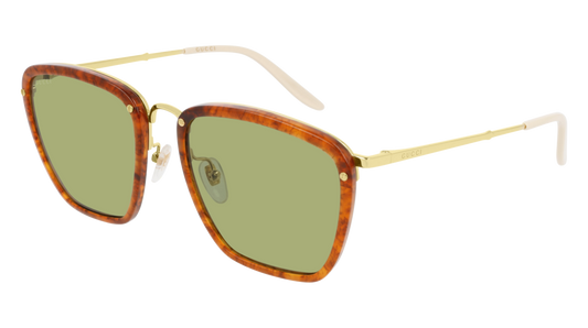 Gucci Sunglass Man Havana Gold Green