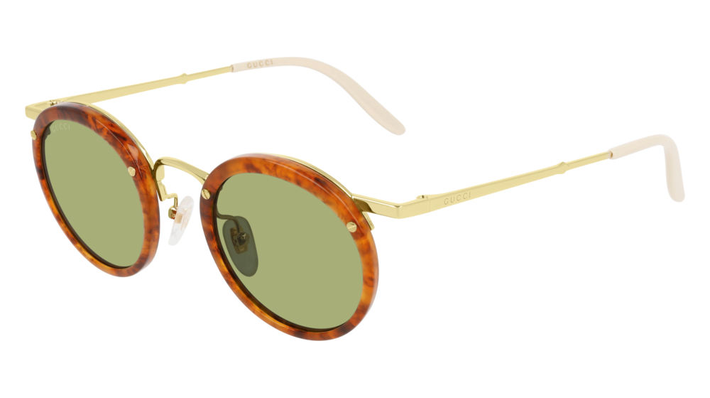 Gucci Sunglass Man Havana Gold Green