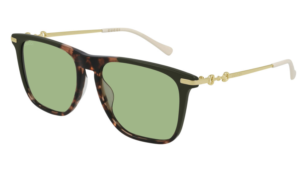 Gucci Sunglass Man Havana Gold Green