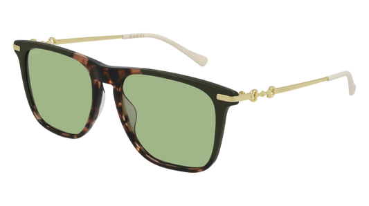 Gucci Sunglass Man Havana Gold Green