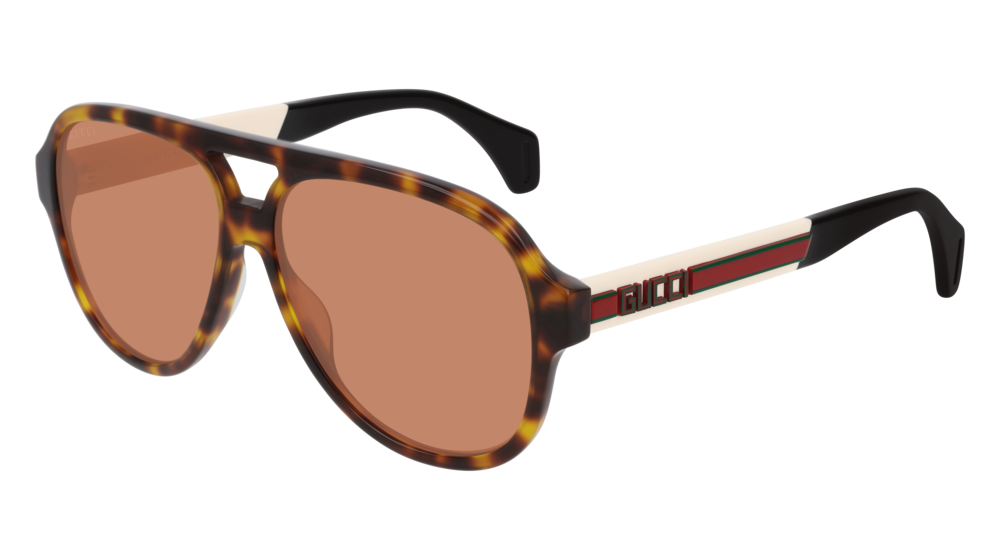 Gucci Sunglass Man Havana Ivory Orange