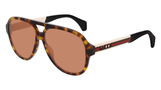 Gucci Sunglass Man Havana Ivory Orange