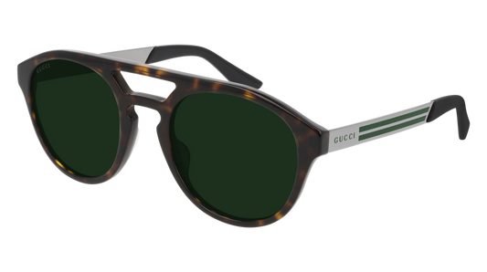 Gucci Sunglass Man Havana Ruthenium Green