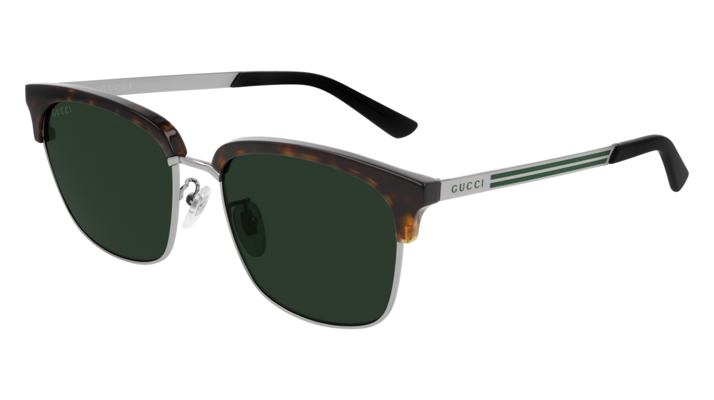 Gucci Sunglass Man Havana Ruthenium Green