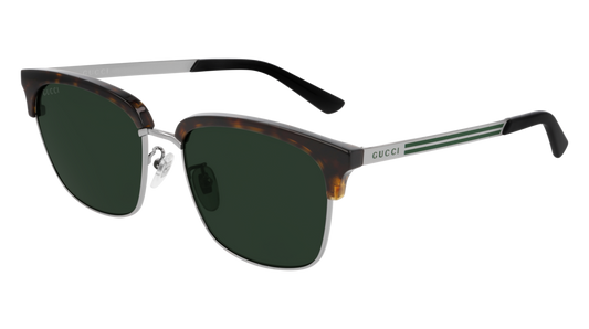 Gucci Sunglass Man Havana Ruthenium Green