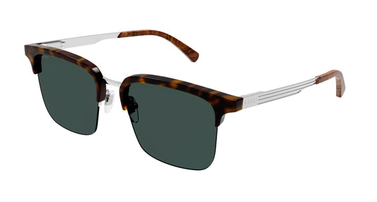 Gucci Sunglass Man Havana Silver Green