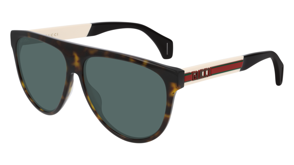 Gucci Sunglass Man Havana White Green