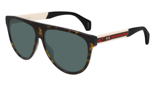 Gucci Sunglass Man Havana White Green