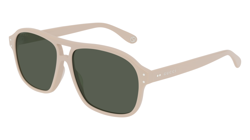 Gucci Sunglass Man Ivory Ivory Green