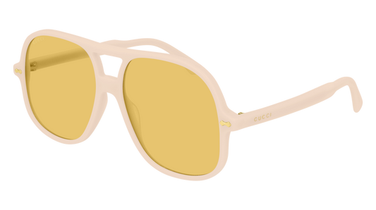 Gucci Sunglass Man Ivory Ivory Yellow