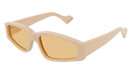 Gucci Sunglass Man White White Yellow