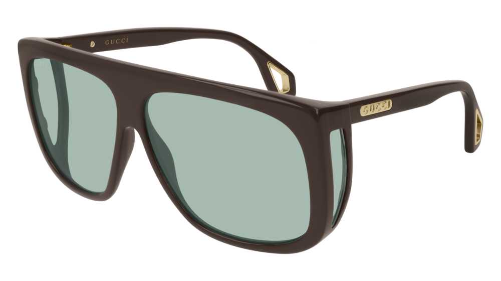 Gucci Sunglass Man Brown Brown Green