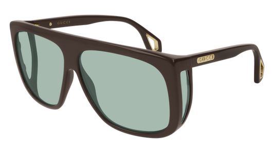 Gucci Sunglass Man Brown Brown Green