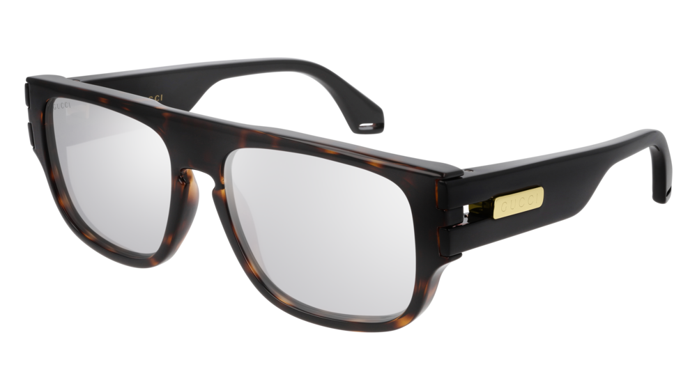 Gucci Sunglass Man Havana Black Silver