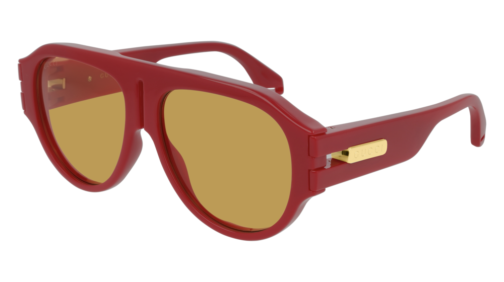 Gucci Sunglass Man Red Red Brown