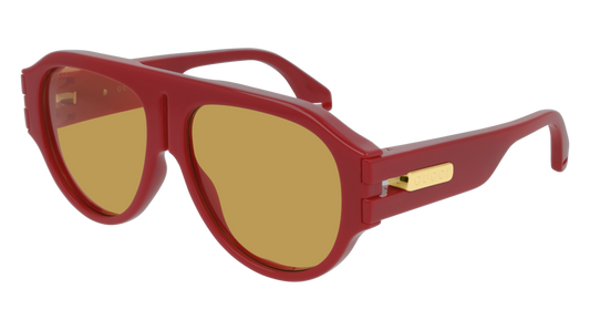 Gucci Sunglass Man Red Red Brown