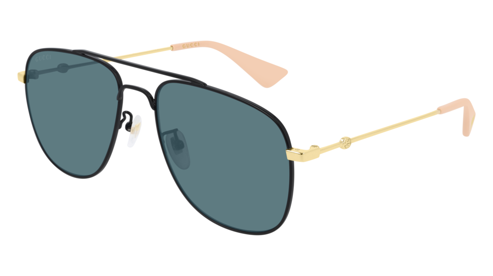 Gucci Sunglass Man Black Gold Blue