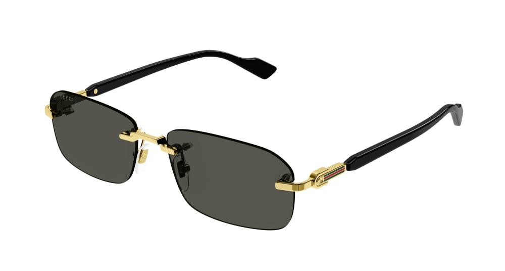 Gucci Sunglass Man Gold Black Grey