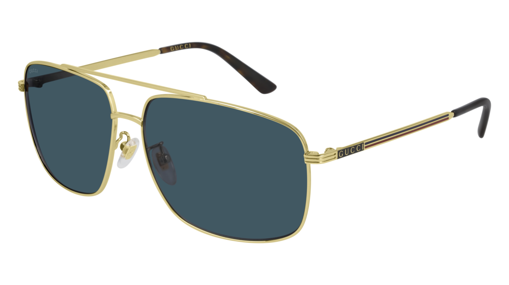 Gucci Sunglass Man Gold Gold Blue