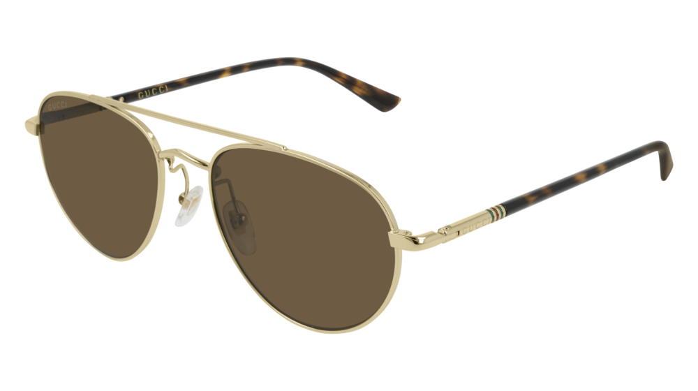 Gucci Sunglass Man Gold Gold Brown