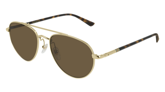 Gucci Sunglass Man Gold Gold Brown