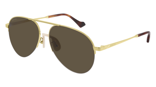 Gucci Sunglass Man Gold Gold Brown