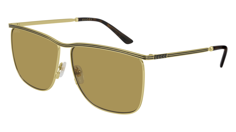 Gucci Sunglass Man Gold Gold Brown