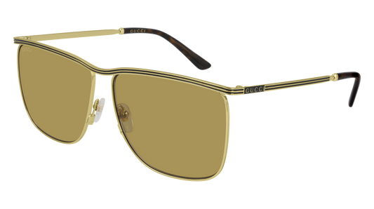 Gucci Sunglass Man Gold Gold Brown